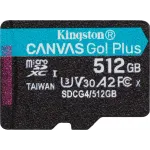 Флеш карта microSDXC 512GB Kingston SDCG4/512GBSP Canvas Go! Plus V30 A2 w/o adapter