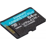 Флеш карта microSDXC 64GB Kingston SDCG4/64GBSP Canvas Go! Plus V30 A2 w/o adapter