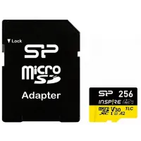 Флеш карта microSDXC 256GB Silicon Power SP256GBSTXLA2V1NSP Inspire V30 A2 + adapter
