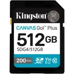 Флеш карта SDXC 512GB Kingston SDG4/512GB Canvas Go! Plus V30 w/o adapter