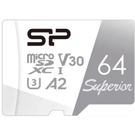Флеш карта microSDXC 64GB Silicon Power SP064GBSTXDA2V20 Superior w/o adapter