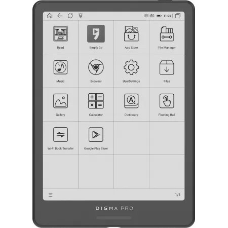 Электронная книга Digma pro Moon 8 8" E-Ink Carta 758x1024 1.8Ghz 1Gb/32Gb/SD/microSDHC/подсветка дисплея темно-серый