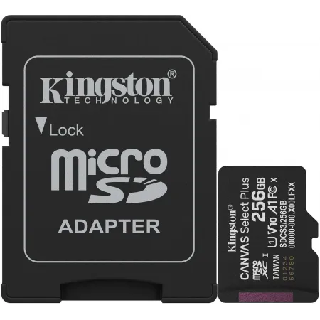 Флеш карта microSDXC 256GB Kingston SDCS3/256GB Canvas Select Plus V10 A1 + adapter