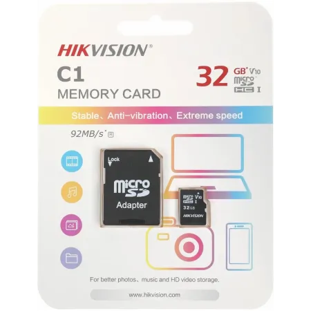 Флеш карта microSDHC 32GB Hikvision HIKSEMI HS-TF-C1 32G V30 + adapter