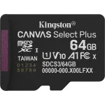 Флеш карта microSDXC 64GB Kingston SDCS3/64GBSP Canvas Select Plus V10 A1 w/o adapter Флеш карта microSDXC 64GB Kingston SDCS3/64GBSP Canvas Select Plus V10 A1 w/o adapter
