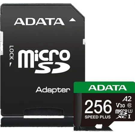 Флеш карта microSDXC 256GB A-Data UD256GUI3V30A2SP-RA1 Speed Plus V30 A2 + adapter