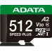 Флеш карта microSDXC 512GB A-Data UD512GUI3V30A2SP-RA1 Speed Plus V30 A2 + adapter