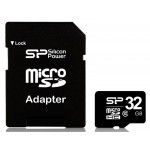 Флеш карта microSDHC 32GB Silicon Power SP032GBSTH010V10SP + adapter