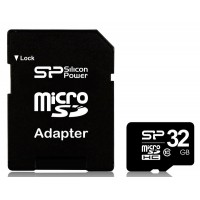 Флеш карта microSDHC 32GB Silicon Power SP032GBSTH010V10SP + adapter