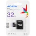 Флеш карта microSDHC 32GB A-Data AUSDH32GUICL10-RA1 + adapter