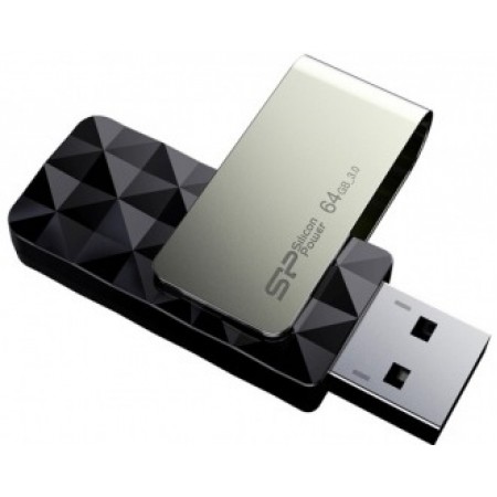Флеш Диск Silicon Power 64Gb Blaze B10 SP064GBUF3B30V1K USB3.0 черный/серый