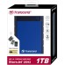 Жесткий диск Transcend USB 3.0 1Tb TS1TSJ25H3B StoreJet 25H3 (5400rpm) 2.5" синий