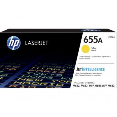 Картридж лазерный HP 655A CF452A желтый (10500стр.) для HP M652/653/M681/682