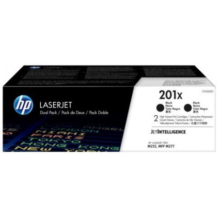 Картридж лазерный HP 201X CF400XD черный двойная упак. (5600стр.) для HP CLJ Pro M252/M277