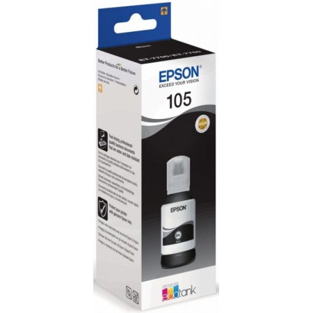 Чернила Epson 105 C13T00Q140 черный 140мл для Epson L7160, Epson L7180