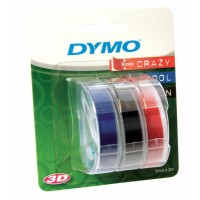 Картридж ленточный Dymo Omega S0847750 белый на синем/черном/красном 9x3 белый/синий/черный/красный набор тройная упак. для Dymo