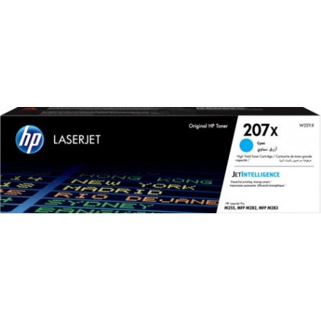 Картридж лазерный HP 207X W2211X голубой (2450стр.) для HP M255/MFP M282/M283