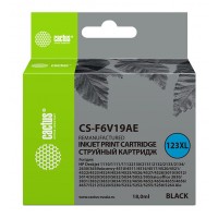 Картридж струйный Cactus CS-F6V19AE 123XL черный (480стр.) (18мл) для HP DeskJet 1110/1111/1112/2130 Картридж струйный Cactus CS-F6V19AE 123XL черный (480стр.) (18мл) для HP DeskJet 1110/1111/1112/2130