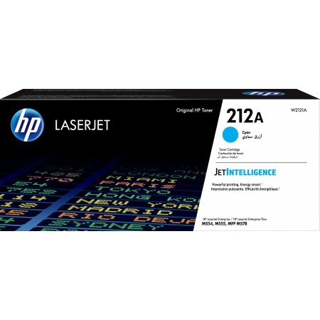 Картридж лазерный HP 212A W2121A голубой (4500стр.) для HP CLJ Enterprise M554/M555