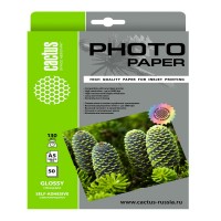 Фотобумага Cactus CS-GSA513050 A5/130г/м2/50л. глянцевое самоклей. для струйной печати
