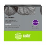 Картридж ленточный Cactus CS-DK11202 DK-11202 черный на белом черный для Brother P-touch QL-500, QL-550, QL-700, QL-800