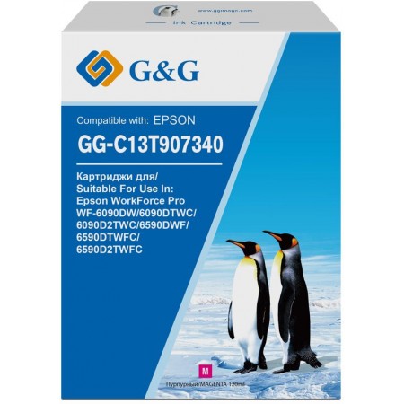 Картридж струйный G&G GG-C13T907340 пурпурный (120мл) для Epson WorkForce Pro WF-6090DW/6090DTWC/6090D2TWC/6590DWF