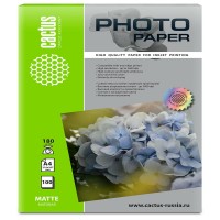 Фотобумага Cactus CS-MA4180100 A4/180г/м2/100л./белый матовое для струйной печати