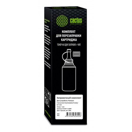 Тонер Cactus CS-RK-TL-420H черный флакон 100гр. (в компл.:чип) для принтера Pantum P3010/M6700/M6800/P3300/M7100