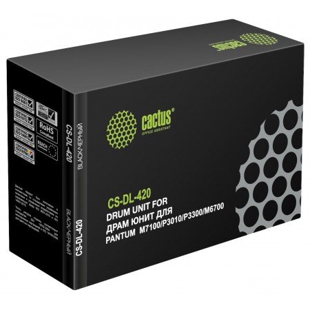 Блок фотобарабана Cactus CS-DL-420 DL-420/DL-420P черный ч/б:30000стр. для M6700D/DW/M6800FDW/M7100DN/DW/M7102DN/M7103DN/M7107DN/DW/M7200FD/FDN/FDW/M7300FDN/FDW/M7302FDN/FDW/M7310DN/DW/P3010D/DW/P3020/P3300DN/DW/P3302DN/P3303DN Pantum
