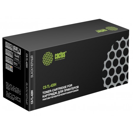 Картридж лазерный Cactus CS-TL-420H TL-420H черный (3000стр.) для Pantum M6700D/DW/M6800FDW/M7100DN/DW/M7102DN/M7103DN/M7107DN/DW/M7200FD/FDN/FDW/M7300FDN/FDW/M7302FDN/FDW/M7310DN/DW/P3010D/DW/P3020/P3300DN/DW/P3302DN/P3303DN с чипом