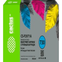 Картридж струйный Cactus CS-P2V71A №730 черный матовый (300мл) для HP Designjet T1600/1700/2600 Картридж струйный Cactus CS-P2V71A №730 черный матовый (300мл) для HP Designjet T1600/1700/2600