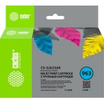 Картридж струйный Cactus CS-3JA23AE 963 голуб.пигм. (11мл) для HP OfficeJet 9010/9012/9013/9014/9015/9016/9019/9020/9025