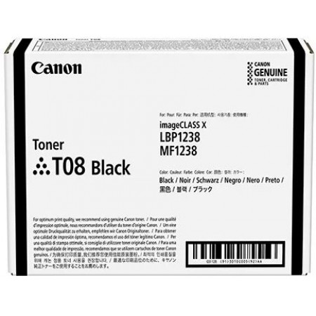 Картридж лазерный Canon T08BK 3010C006 черный (11000стр.) для Canon Canon i-SENSYS X 1238i, 1238iF, 1238P, 1238Pr