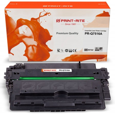 Картридж лазерный Print-Rite PR-Q7516A TFH415BPU1J черный (12000стр.) для HP LJ 5200/5200N/5200L/5200TN/5200DTN, LBP-3500/3900/3950