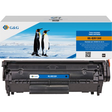 Картридж лазерный G&G GG-Q2612AX черный (3000стр.) для HP LJ 1010/1012/1015/1018/1020/1022/1022n/1022nw/3015/3020