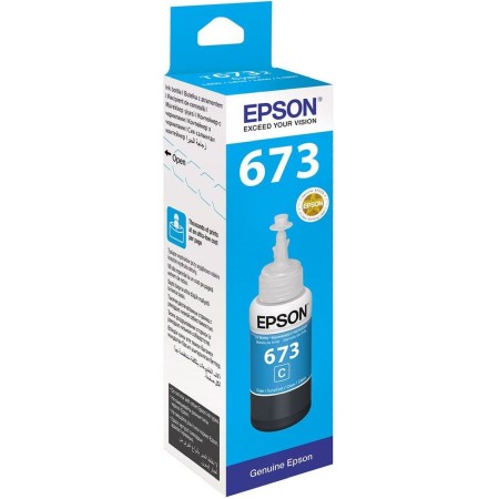 Чернила Epson 673 C13T673298 (аналог C13T67324A) голубой 70мл для Epson L800/L810/L850/L1800