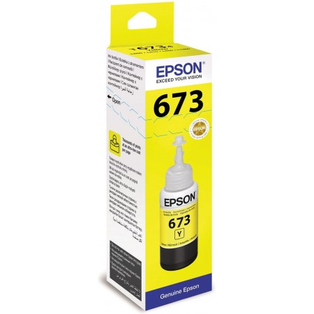 Чернила Epson 673 C13T673498 (аналог C13T67344A) желтый 70мл для Epson L800/L810/L850/L1800