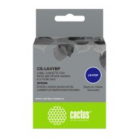 Картридж ленточный Cactus CS-LK4YBP LK-4YBP черный на желтом 12x9 для Epson LW300/LW400/LW700/LW600P/LW1000P/K400/Z700/Z900