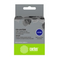 Картридж ленточный Cactus CS-LK4TBW LK-4TBW черный на прозрачном 12x9 для Epson LW300/LW400/LW700/LW600P/LW1000P/K400/Z700/Z900