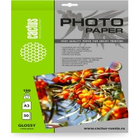 Фотобумага Cactus CS-GA315050 A3/150г/м2/50л./белый глянцевое для струйной печати