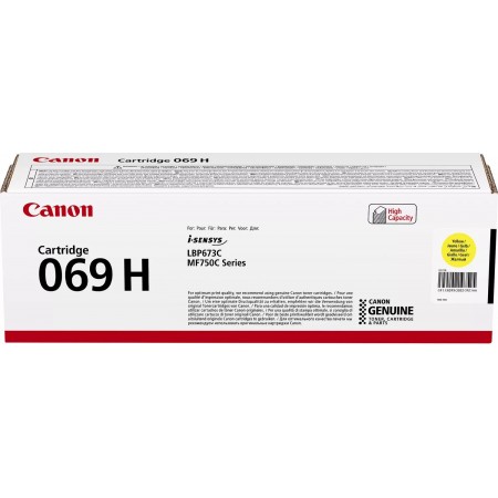 Картридж лазерный Canon 069HY 5095C002/004 желтый (5500стр.) для Canon MF752Cdw/754Cdw, LBP673Cdw