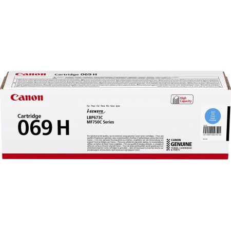 Картридж лазерный Canon 069HC 5097C002/004 голубой (5500стр.) для Canon MF752Cdw/754Cdw, LBP673Cdw