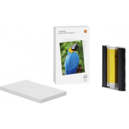 Фотобумага Xiaomi Instant Photo Paper 6" BHR6757GL A6/273г/м2/40л./белый глянцевое гладкая для термической печати