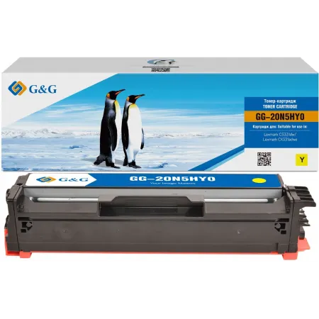 Картридж лазерный G&G GG-20N5HY0 20N5HY0 желтый (4500стр.) для Lexmark CS331dw/CX331adwe