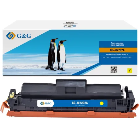 Картридж лазерный G&G GG-W2202A W2202A желтый (1800стр.) для HP CLJ Pro 4202/MFP 4302