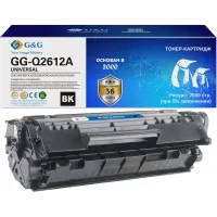 Картридж лазерный G&G GG-Q2612A GG-Q2612A UNIVERSAL черный (2000стр.) для HP 1010/1012/1015/1018/Canon LBP2900/3000/L120/L90/L100/L120/HP 1020/1022/3015/3020/3030/3050/3052/3055/M1005/1300/1319f; Canon 4140/MF4380dn/4010/4660pl/4100/4690pl/4110/4120/4