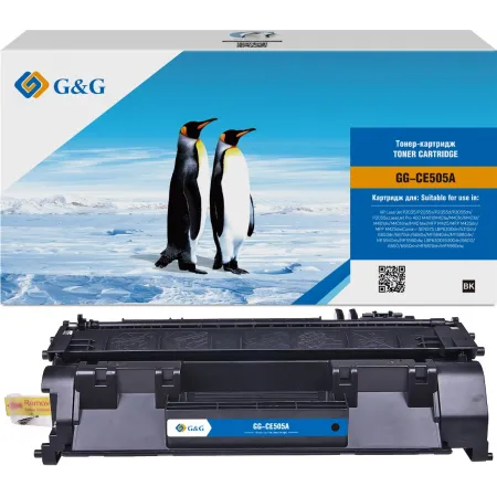 Картридж лазерный G&G GG-CE505A GG-CE505A UNIVERSAL черный (2300стр.) для HP LaserJet P2035, P2035n, P2055d, P2055dn, P2055x; LaserJet Pro 400 M401, M401a, M401n, M401d, M401dn, M401dne, M401dw, MFP M425, MFP M425dn, MFP M425dw Canon i-SENSYS LBP6300d