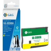 Картридж струйный G&G GG-3ED69A 712 желтый (29мл) для HP DesignJet T650/T630/T250/T230/T210/Studio Plotter Printers Картридж струйный G&G GG-3ED69A 712 желтый (29мл) для HP DesignJet T650/T630/T250/T230/T210/Studio Plotter Printers