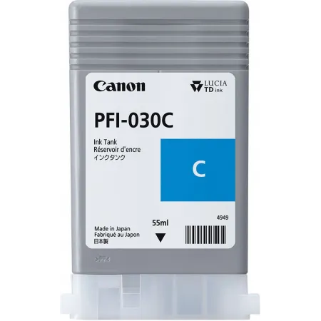 Картридж струйный Canon PFI-030C 3490C001 голубой (55мл) для Canon imagePROGRAF TA-20, TA-30, TM-240, TM-340.