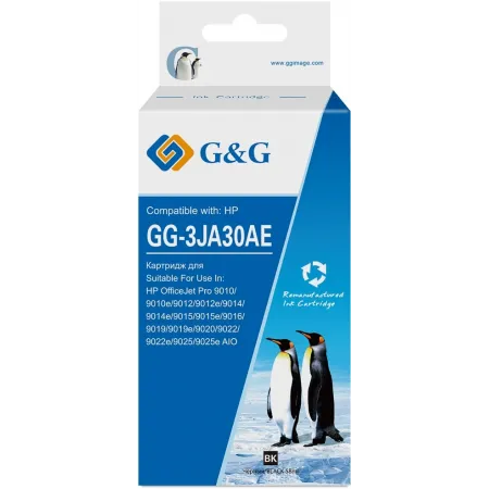 Картридж струйный G&G GG-3JA30AE 963XL черный (58мл) для HP OfficeJet Pro 9010/9010e/9012/9012e/9014/9014e/9015/9015e/9016/9019/9019e/9020/9022/9022e/9025/9025e AIO